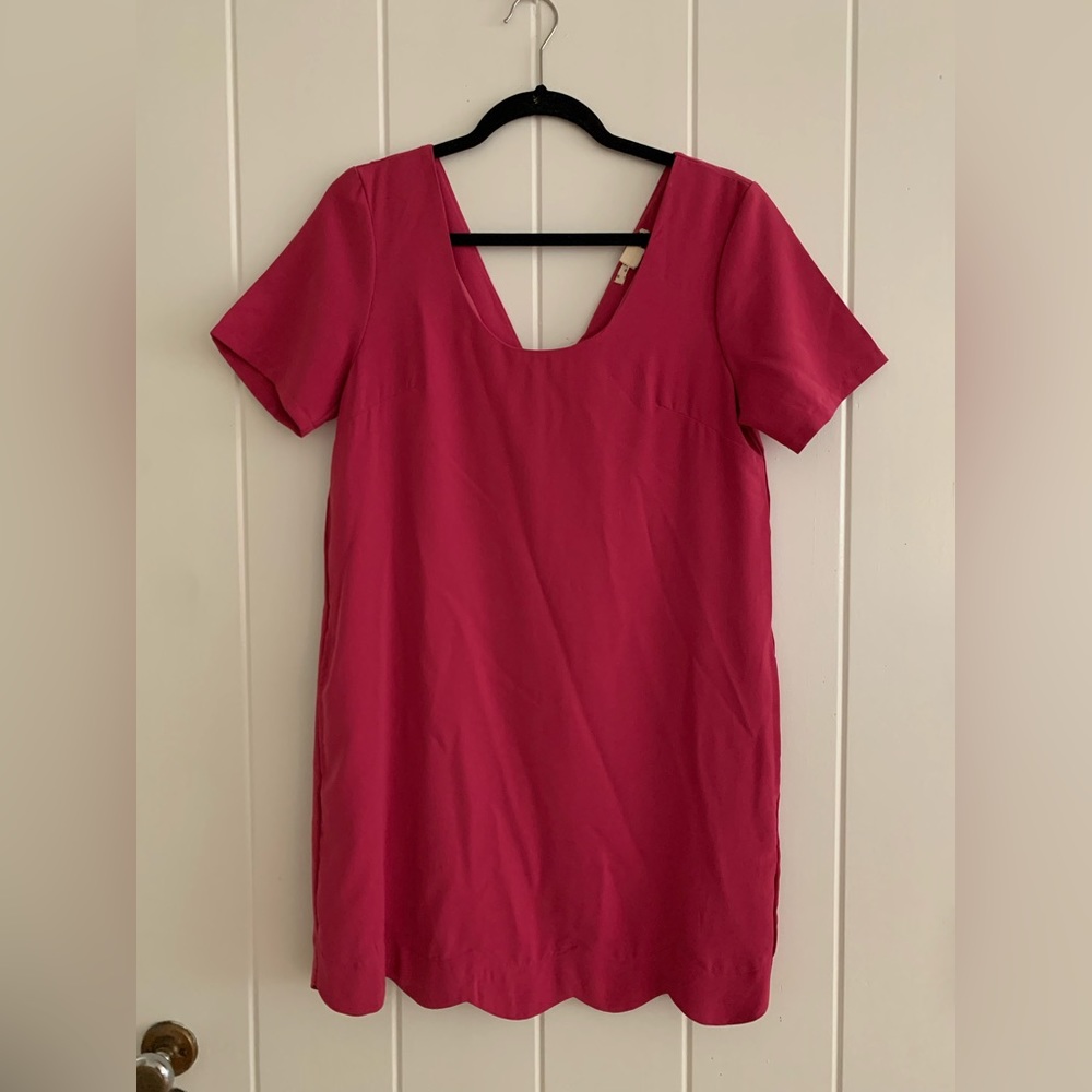pink scalloped dress